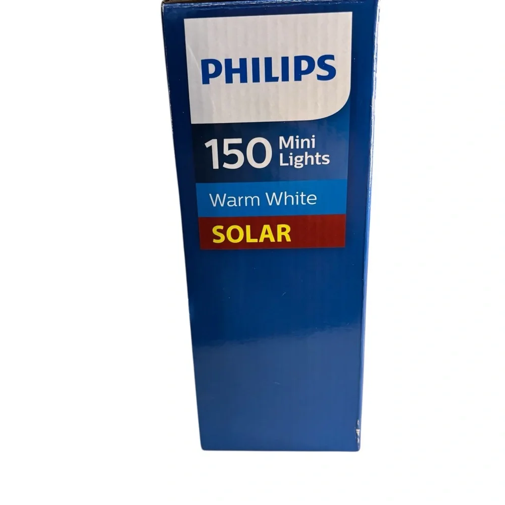 Phillips 150 Mini Christmas White Lights Solar Outdoors Use LED & Holiday Style